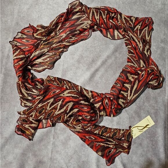 COLLECTION EIGHTEEN Tribal Boa POLYESTER Scarf 12 x 72 - Picture 1 of 4
